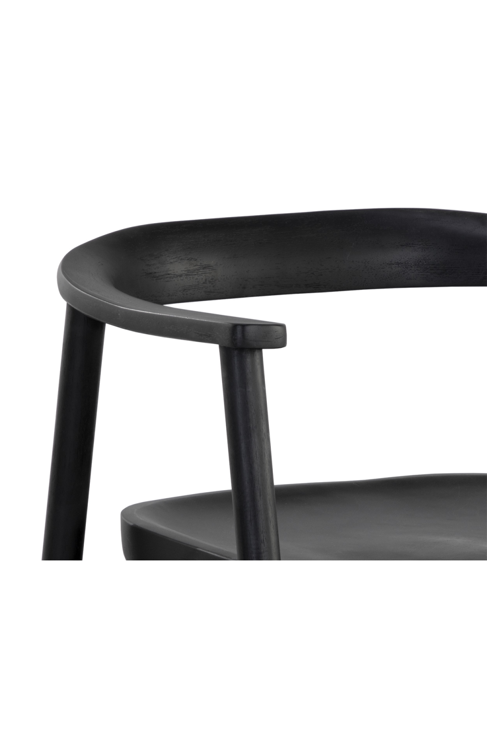 Black Acacia Wood Dining Armchair by Splendido Jeremy Dining Chair, alternate view 6