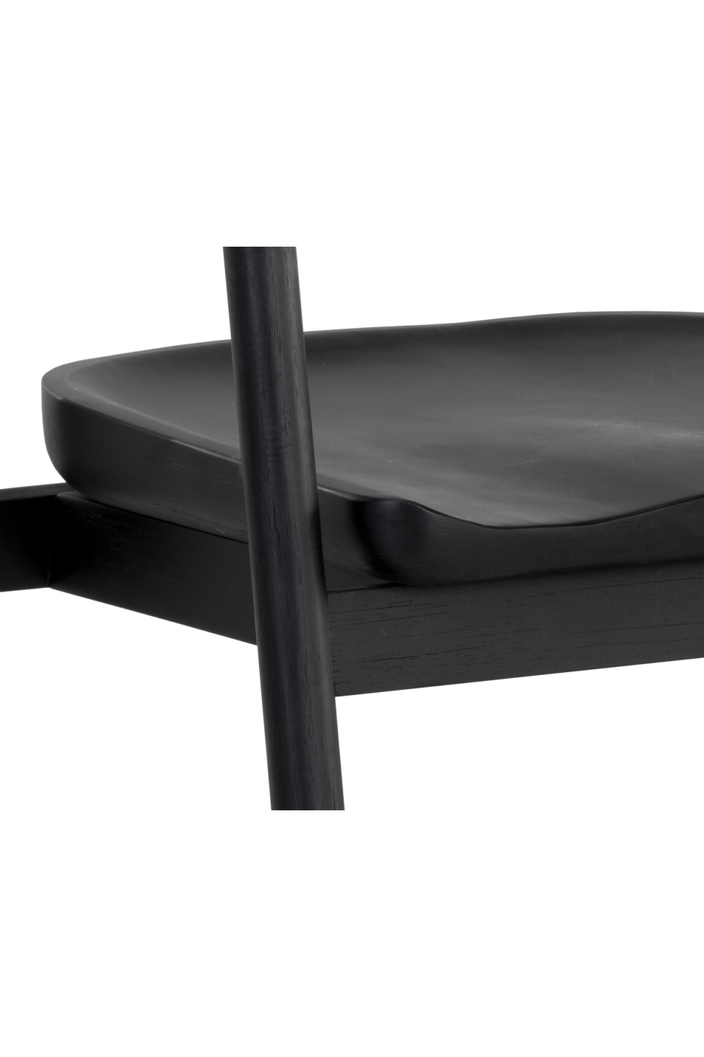Black Acacia Wood Dining Armchair by Splendido Jeremy Dining Chair, alternate view 7