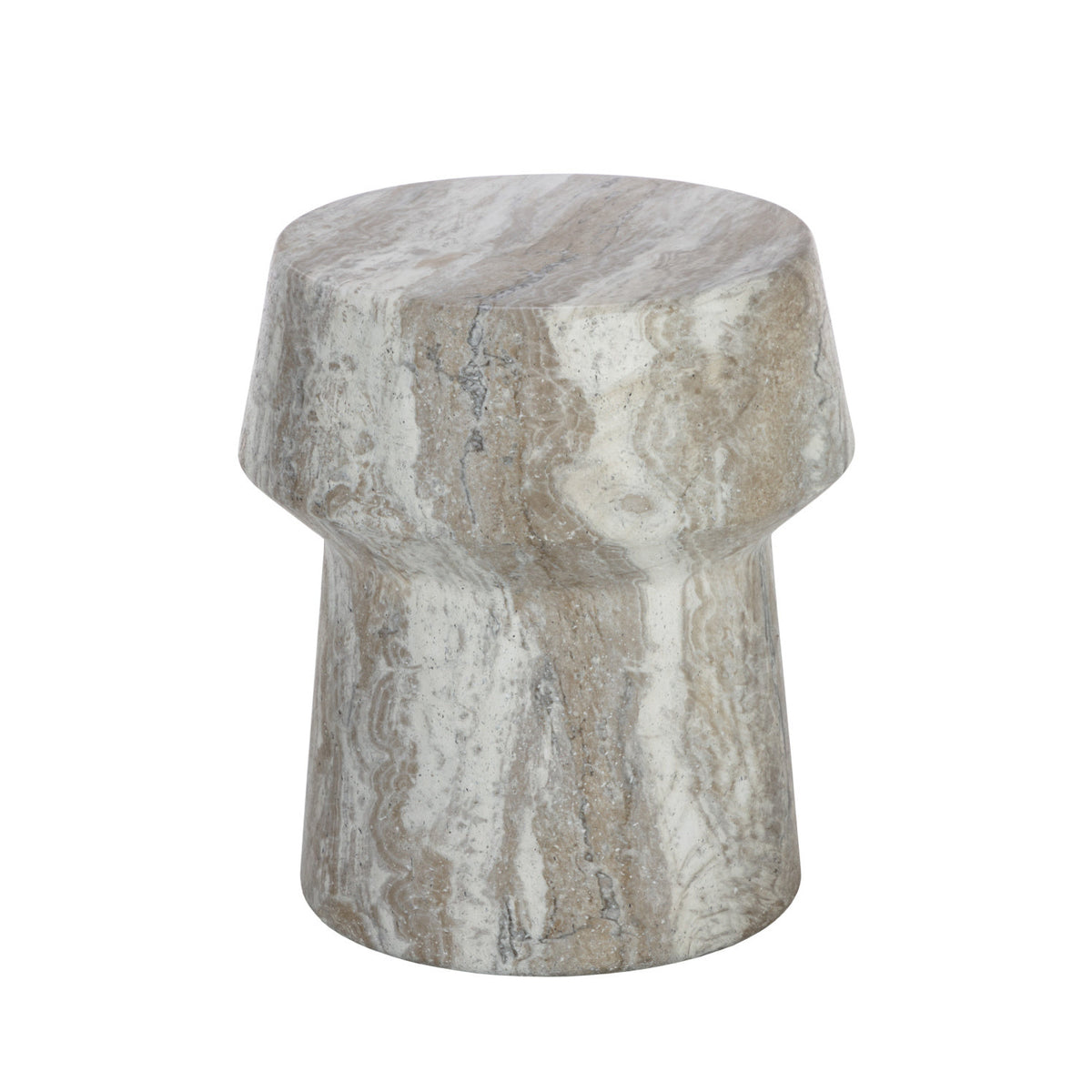 Marble Look Indoor/Outdoor End Table | Splendido Brie