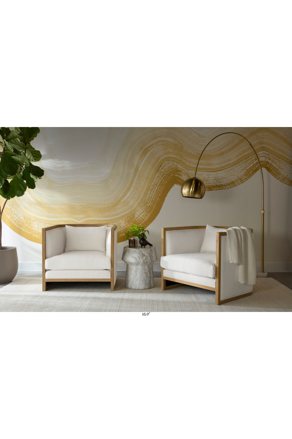 Marble Look Indoor/Outdoor End Table by Splendido Brie Side Table, alternate view 10