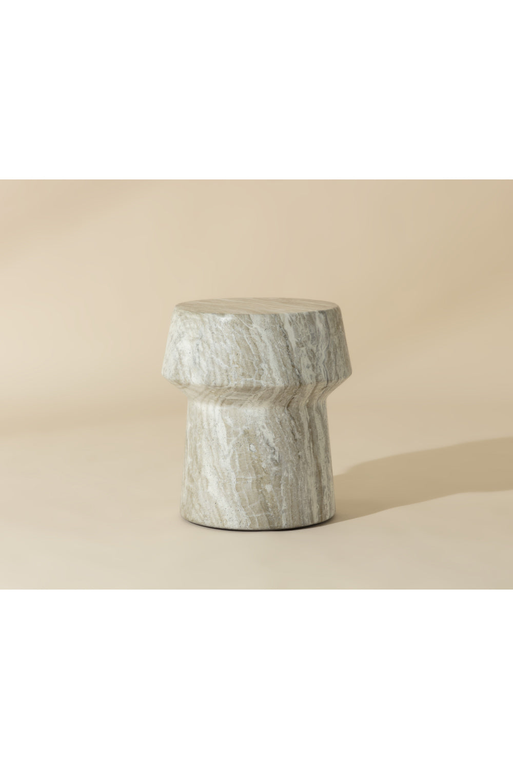 Marble Look Indoor/Outdoor End Table by Splendido Brie Side Table, alternate view 5