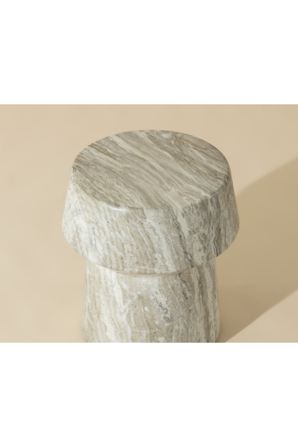 Marble Look Indoor/Outdoor End Table by Splendido Brie Side Table, alternate view 6