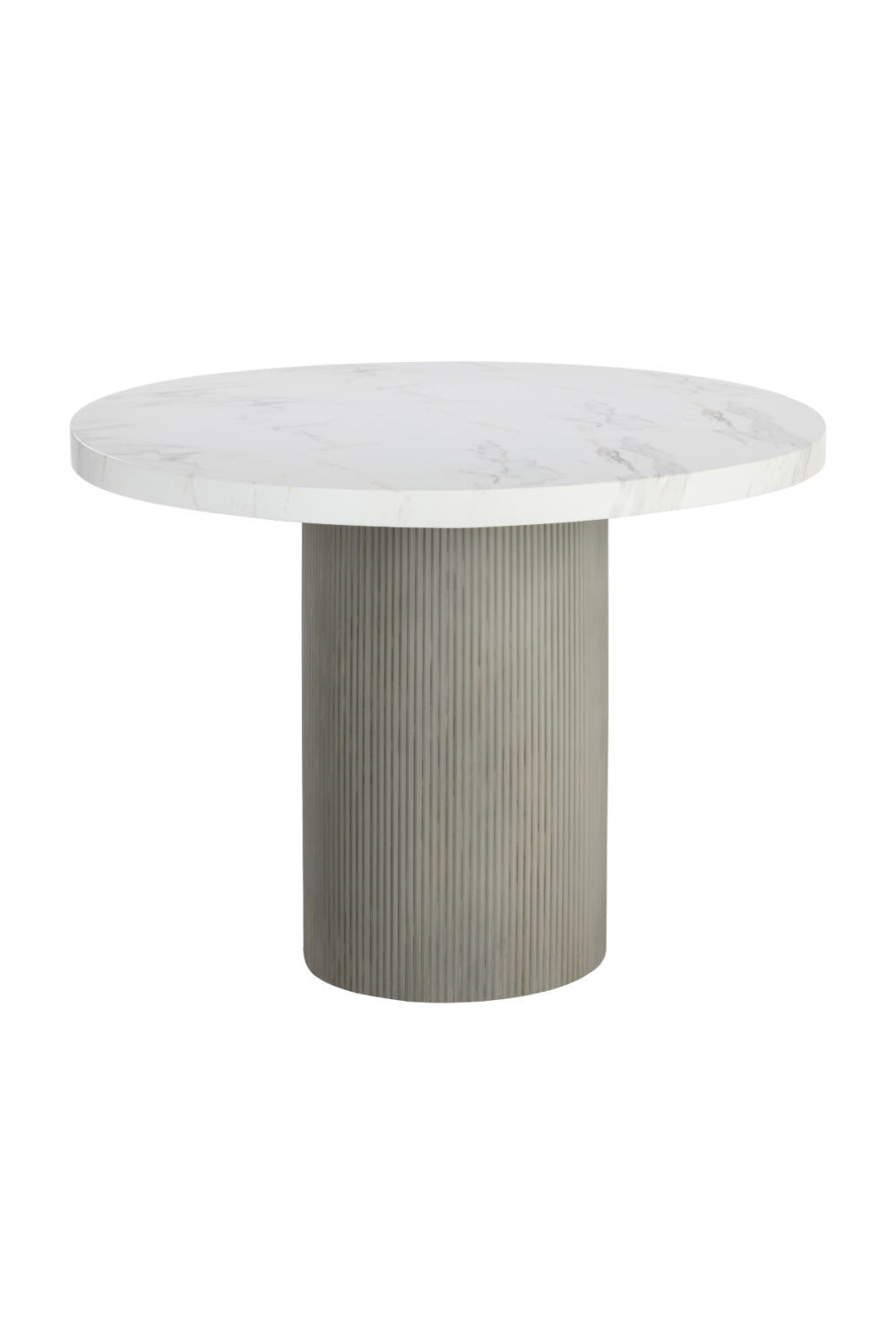 Round Marble-Look Indoor/Outdoor Dining Table by Splendido Nicolette