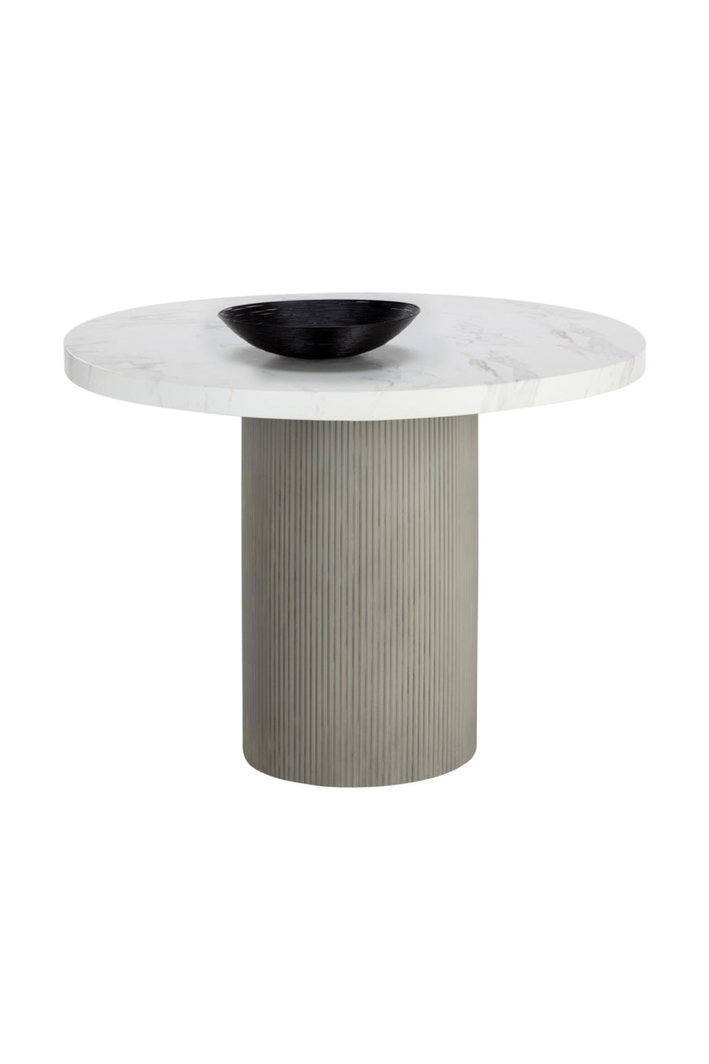 Round Marble-Look Indoor/Outdoor Dining Table | Splendido Nicolette | Oroa.com
