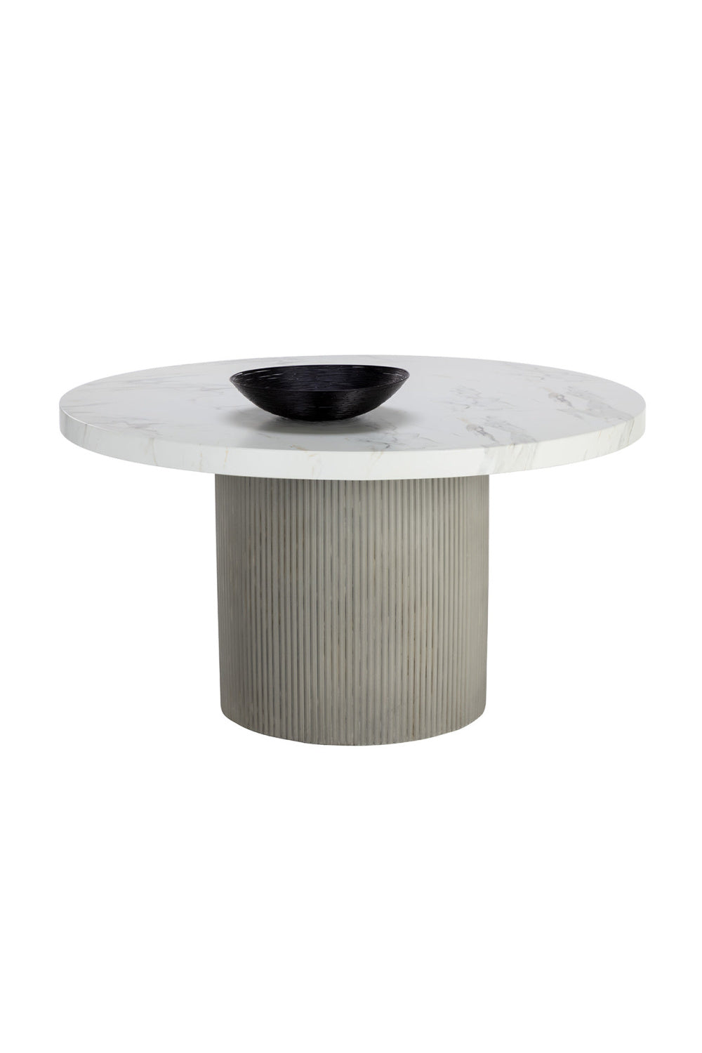 Round Marble-Look Indoor/Outdoor Dining Table | Splendido Nicolette | Oroa.com