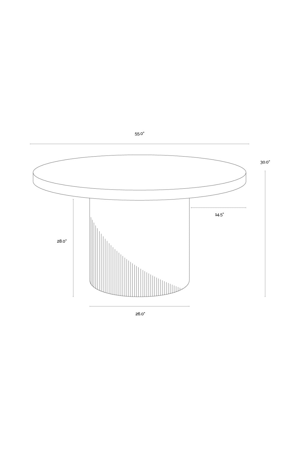 Round Marble-Look Indoor/Outdoor Dining Table by Splendido Nicolette, alternate view 14