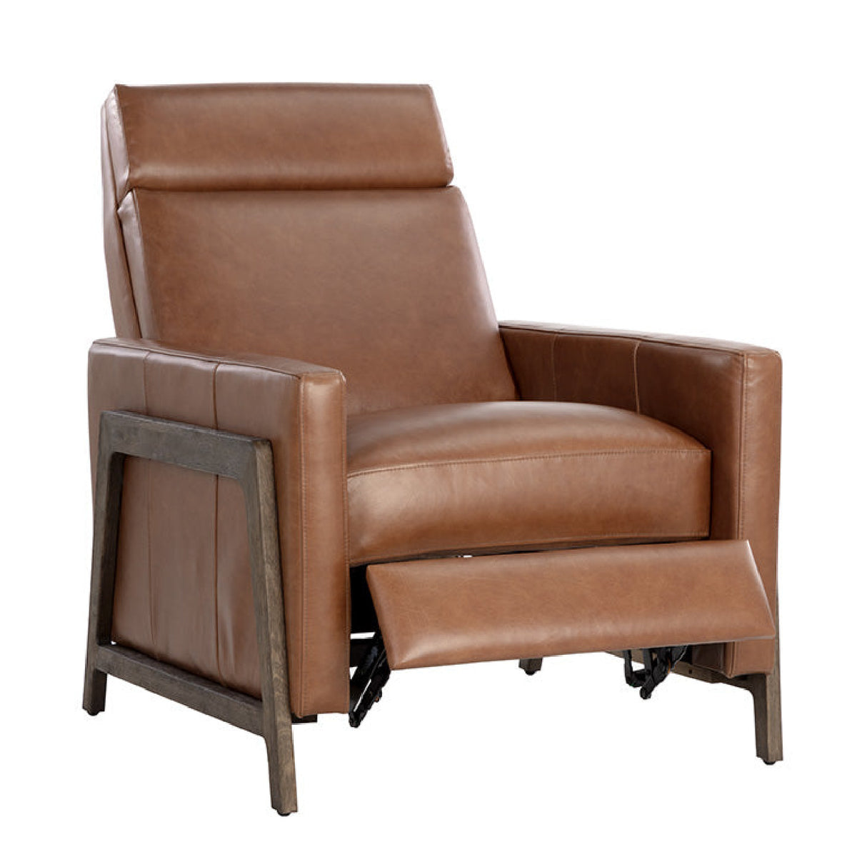 Brown Leather Recliner Chair by Splendido Brandon Accent Chair, alternate view 13