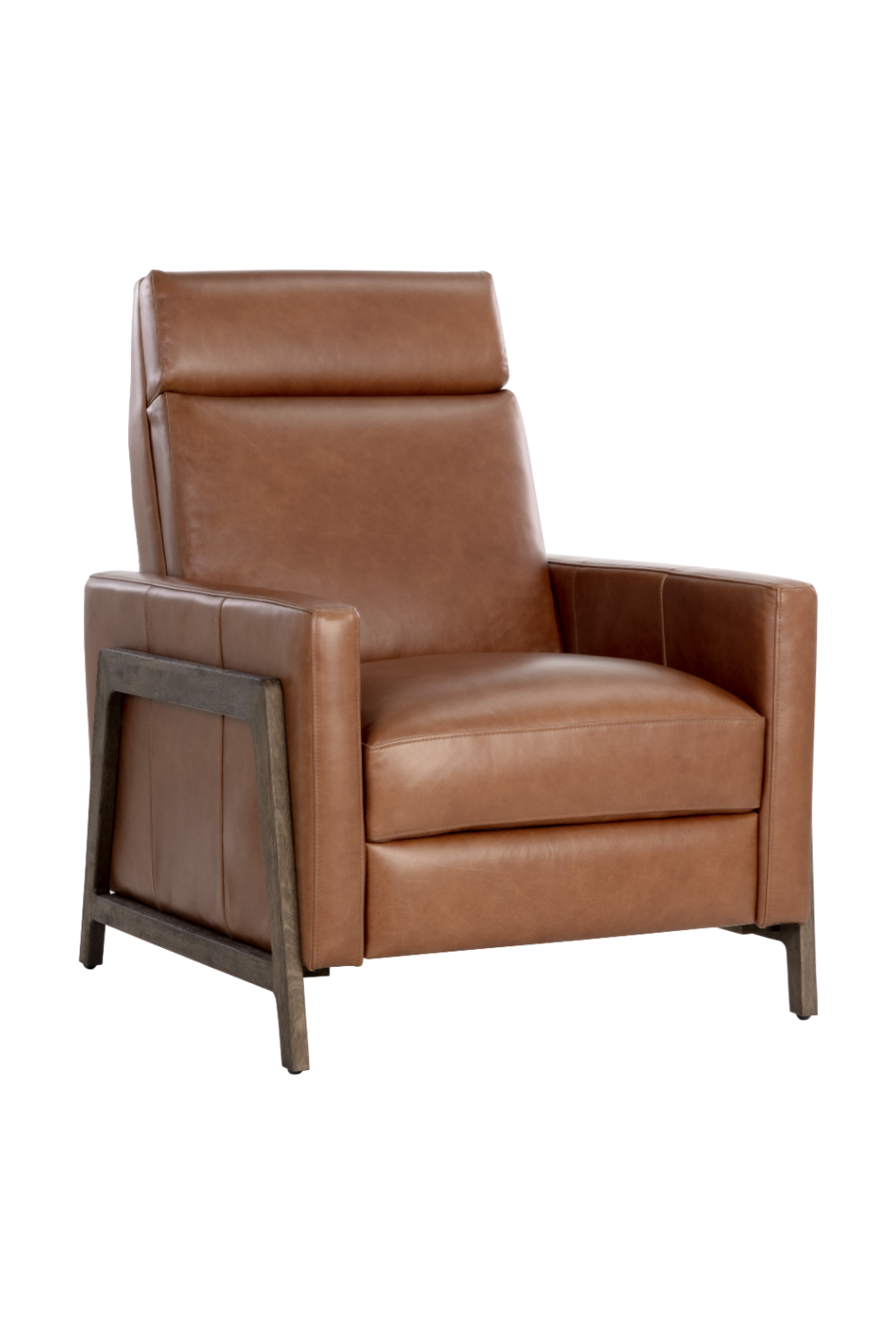 Brown Leather Recliner Chair by Splendido Brandon Accent Chair