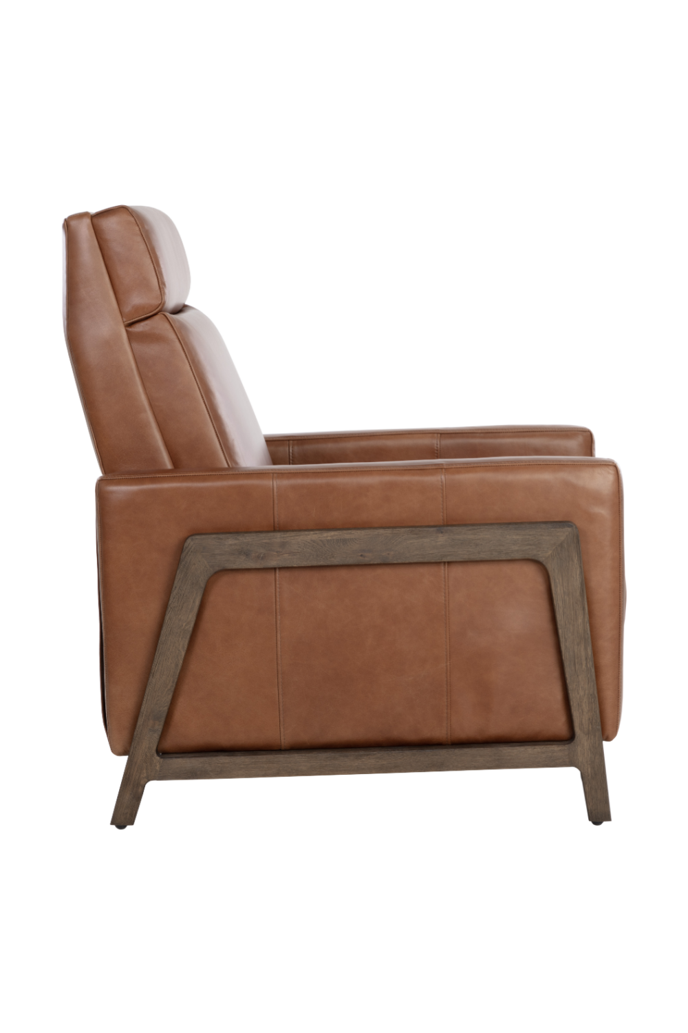 Brown Leather Recliner Chair by Splendido Brandon Accent Chair, alternate view 5