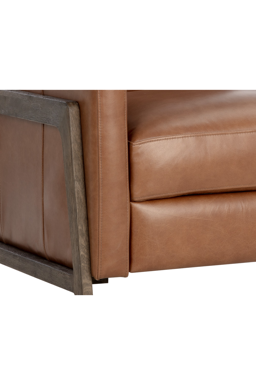 Brown Leather Recliner Chair by Splendido Brandon Accent Chair, alternate view 7