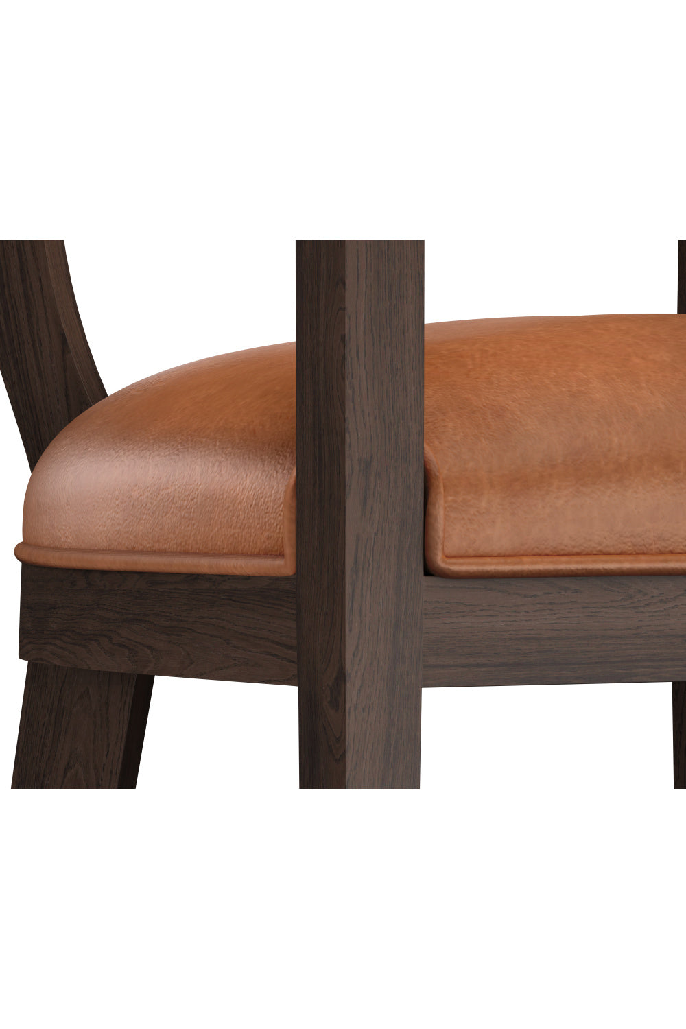 Oak Wood Frame Leather Barstool by Splendido Brylea, alternate view 6