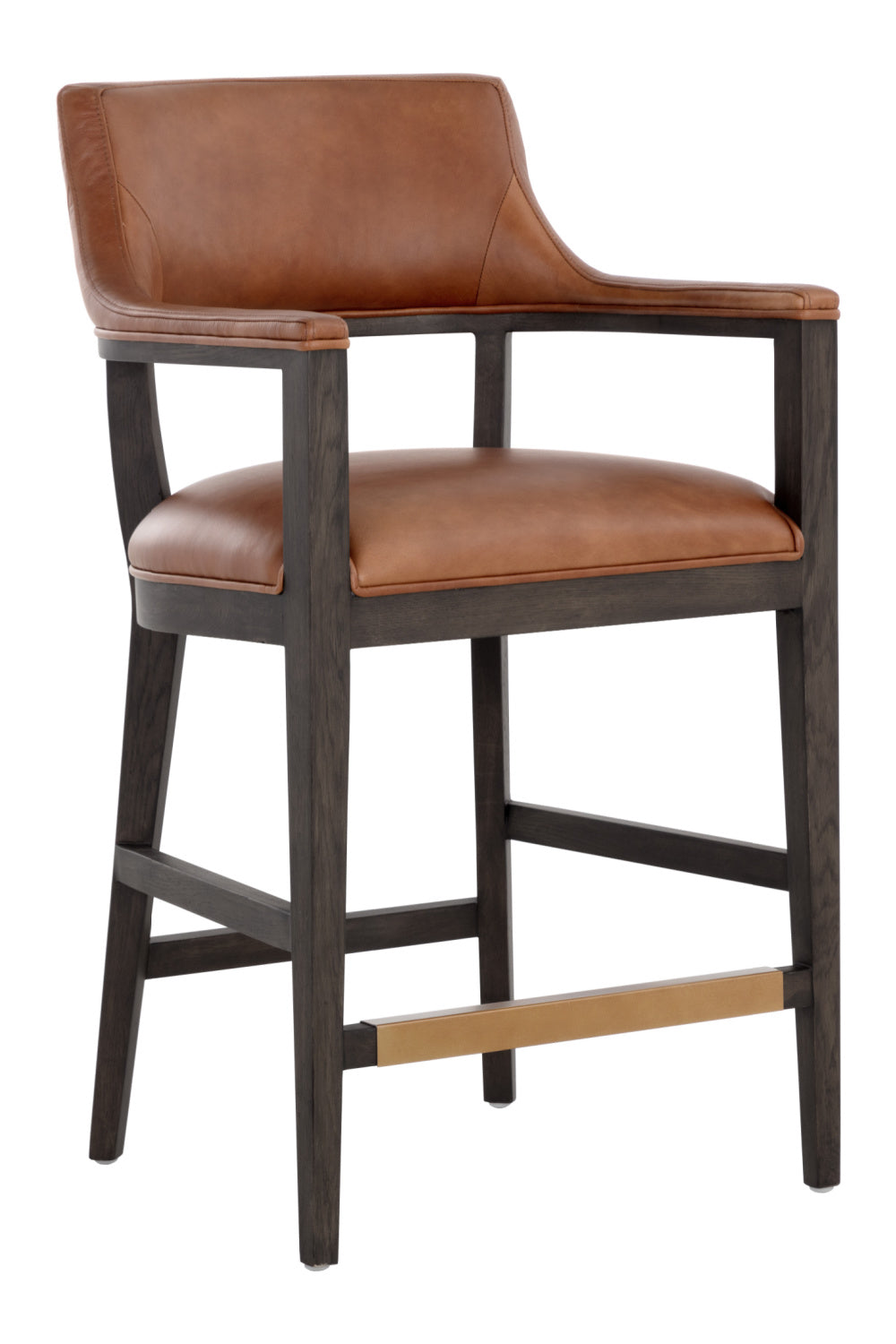 Brown Leather Counter Stool by Splendido Brylea