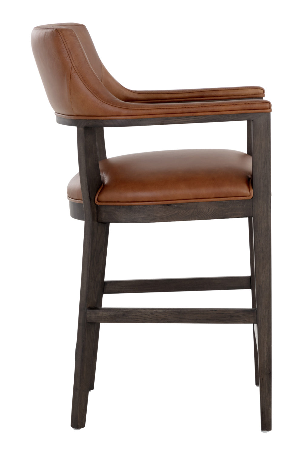 Brown Leather Counter Stool by Splendido Brylea, alternate view 3