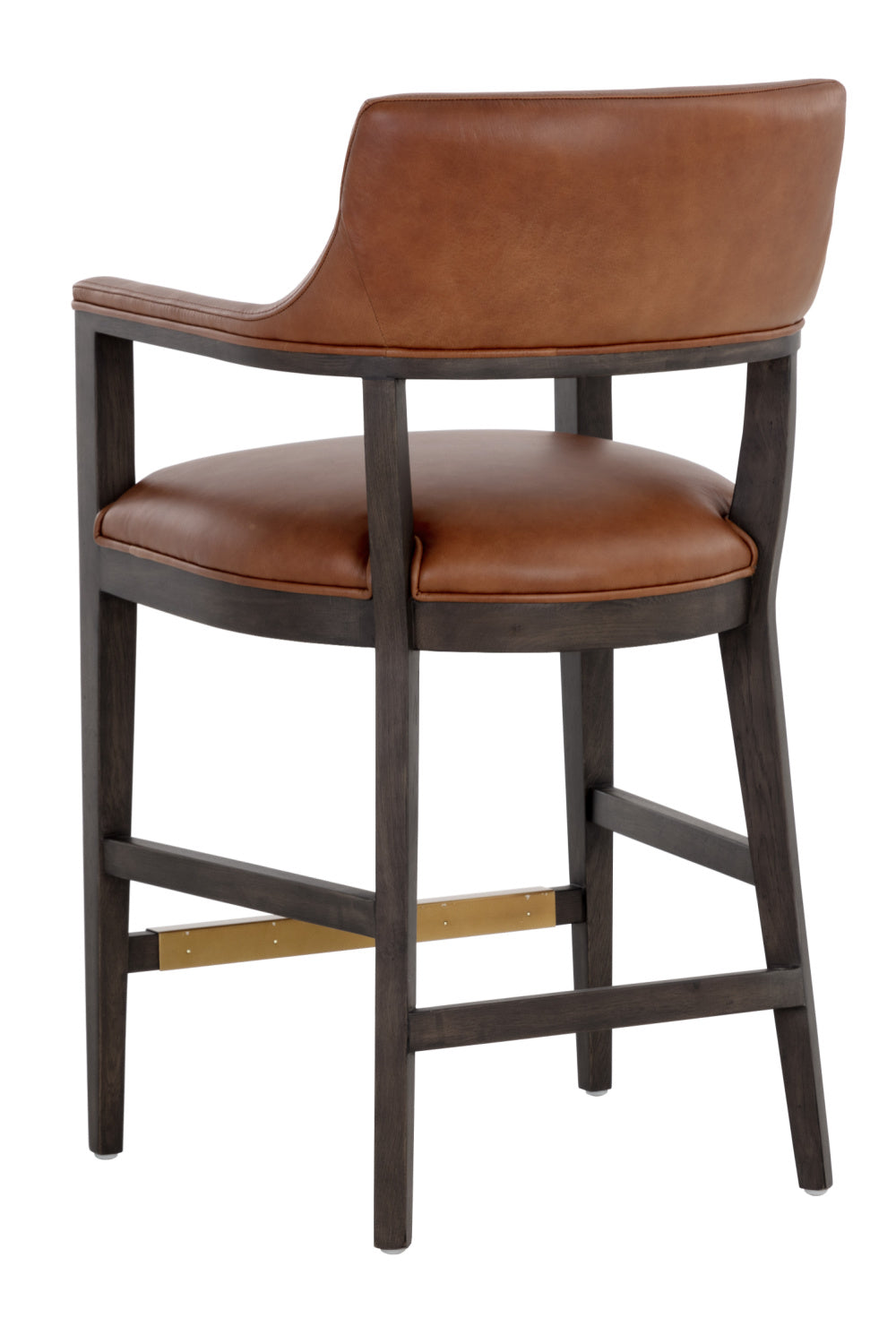 Brown Leather Counter Stool by Splendido Brylea, alternate view 4