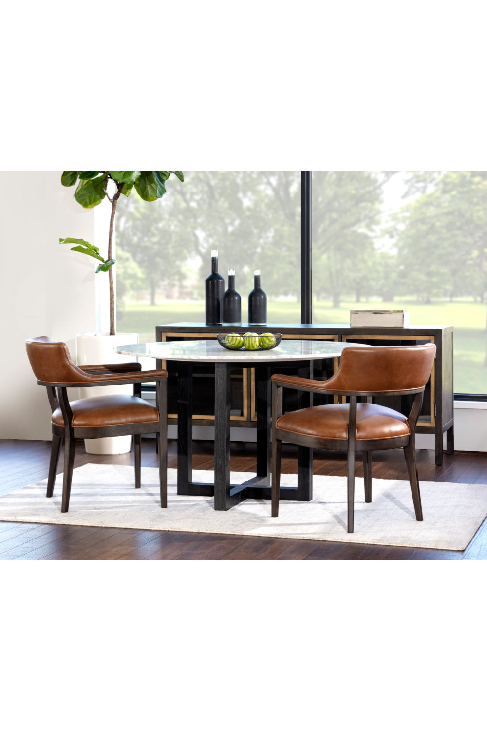 Oak Framed Leather Dining Chair by Splendido Brylea, alternate view 10