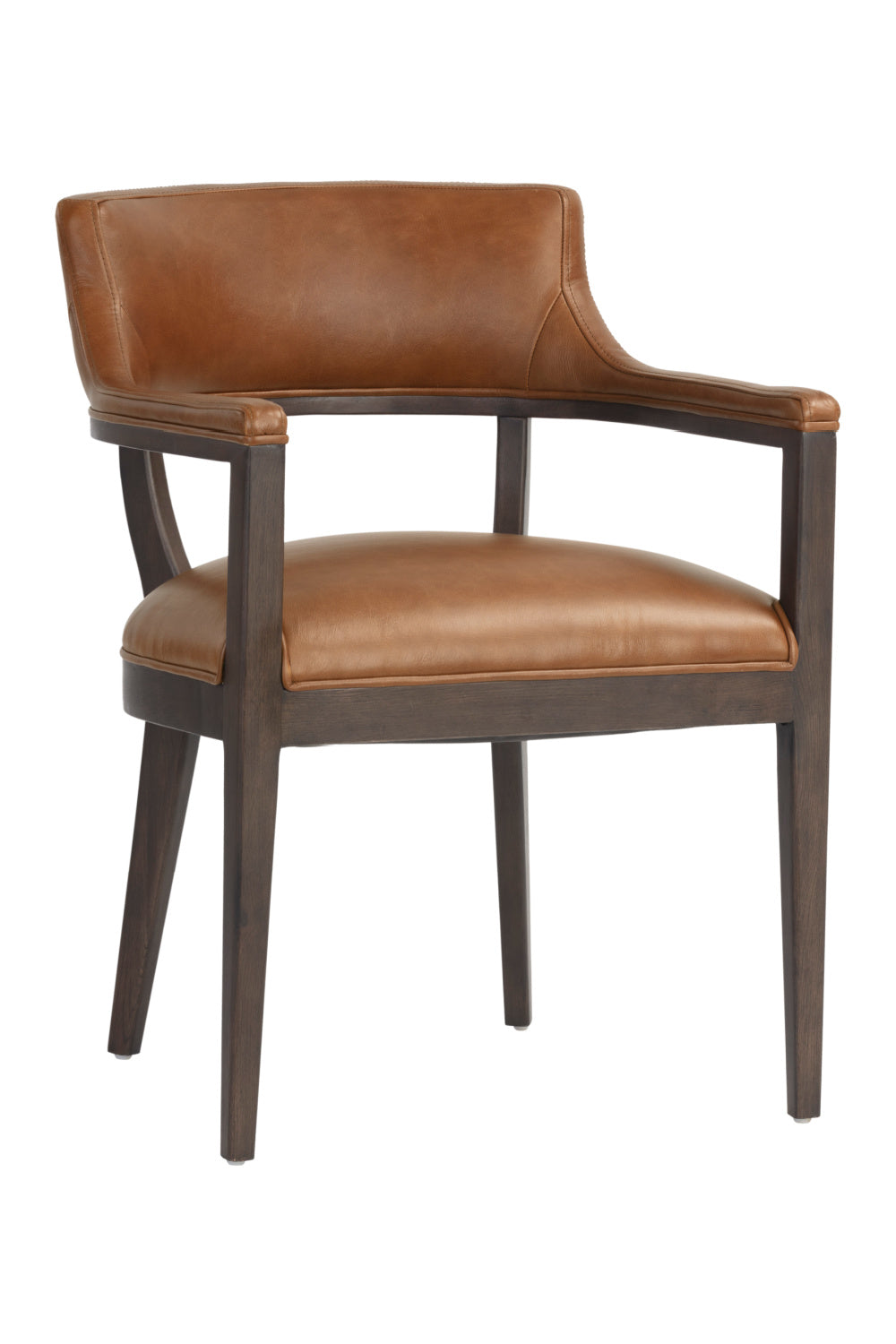Oak Framed Leather Dining Chair by Splendido Brylea