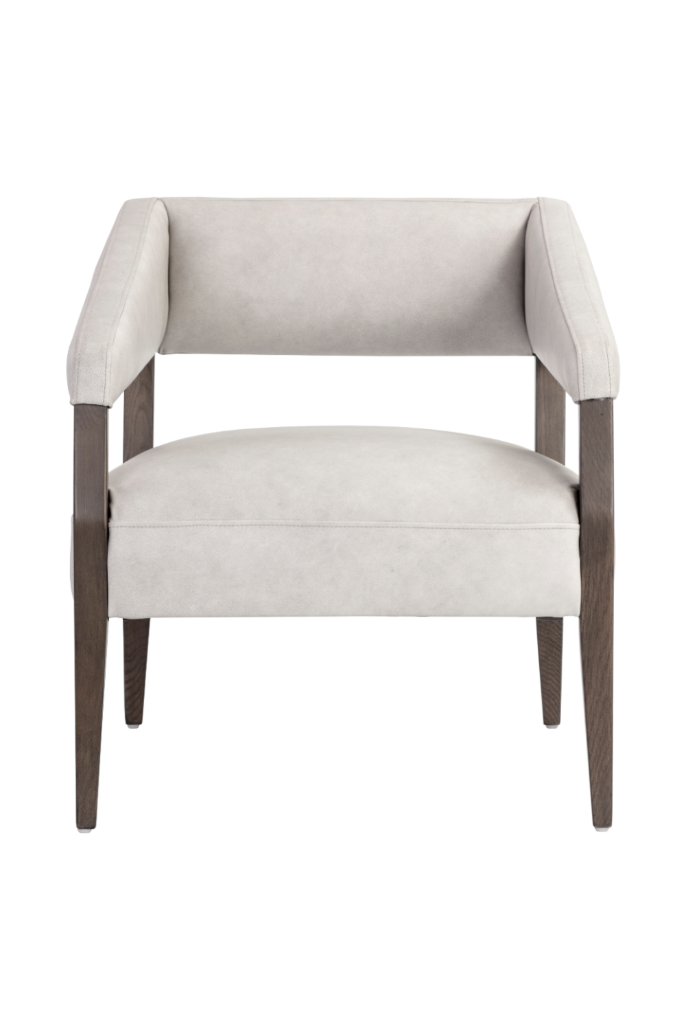 Brown Oak Leather Lounge Chair by Splendido Carlyle Accent Chair, alternate view 4