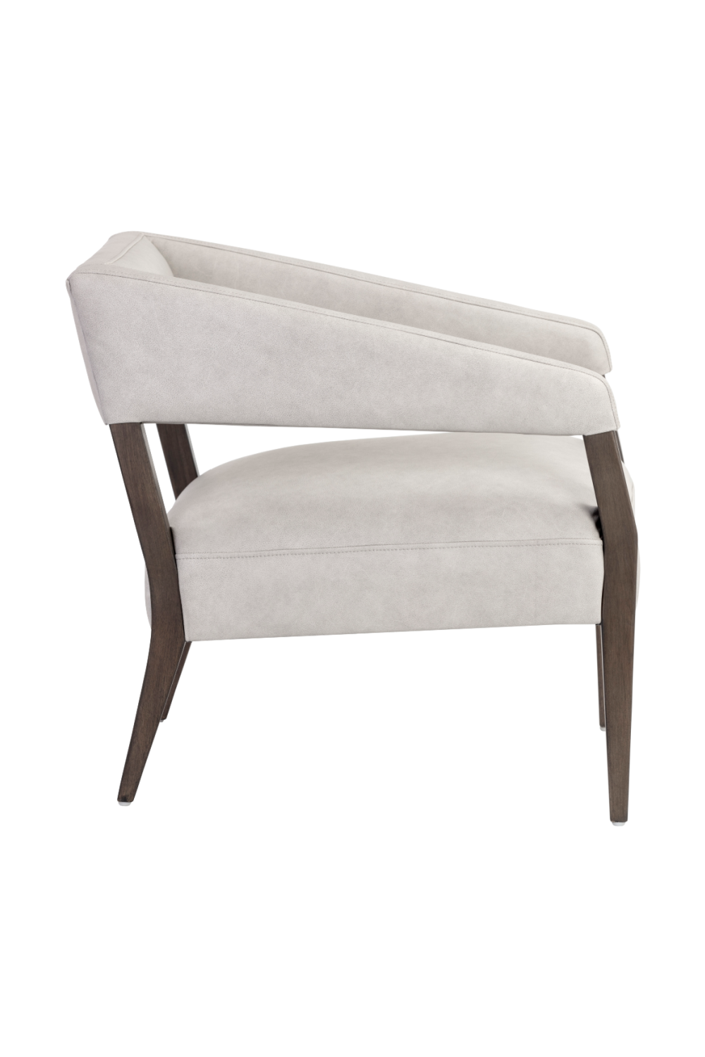 Brown Oak Leather Lounge Chair by Splendido Carlyle Accent Chair, alternate view 5