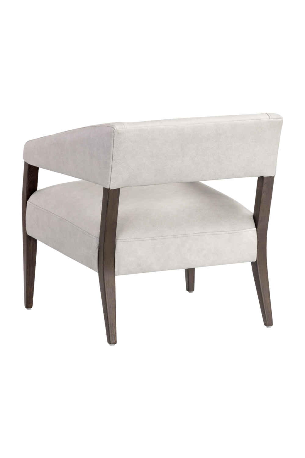 Brown Oak Leather Lounge Chair by Splendido Carlyle Accent Chair, alternate view 6