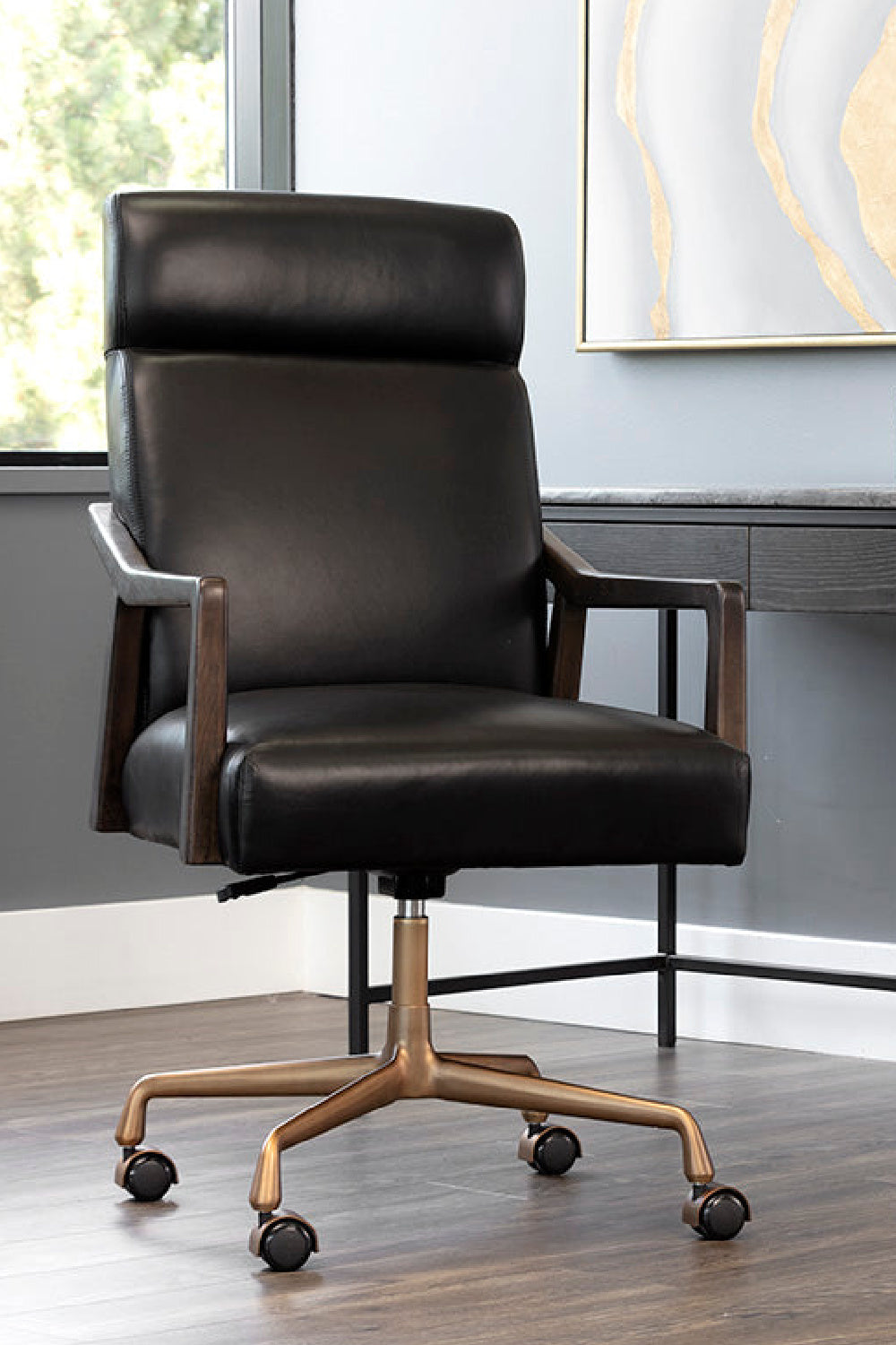 High-Back Leather Office Chair by Splendido Collin, alternate view 13