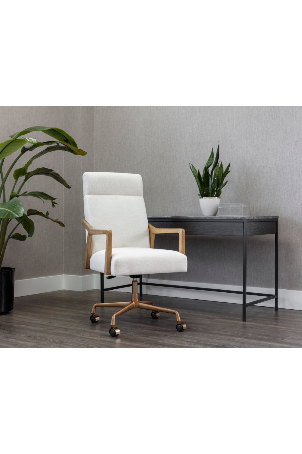 High-Back Ivory Office Chair by Splendido Collin, alternate view 9
