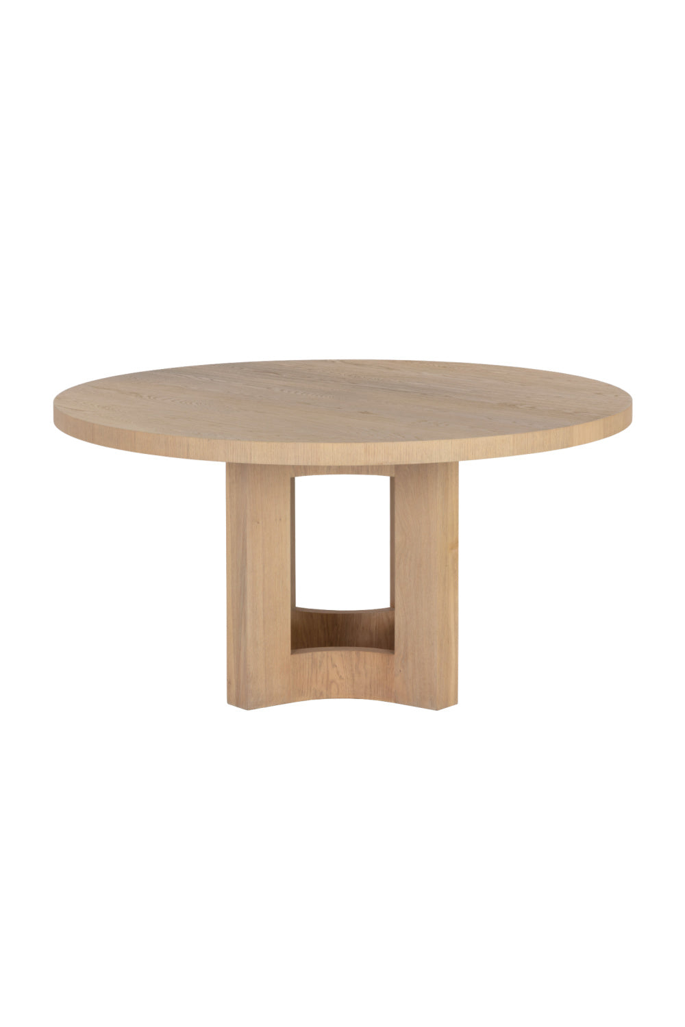 Natural Wood Round Dining Table by Splendido Elma, alternate view 3