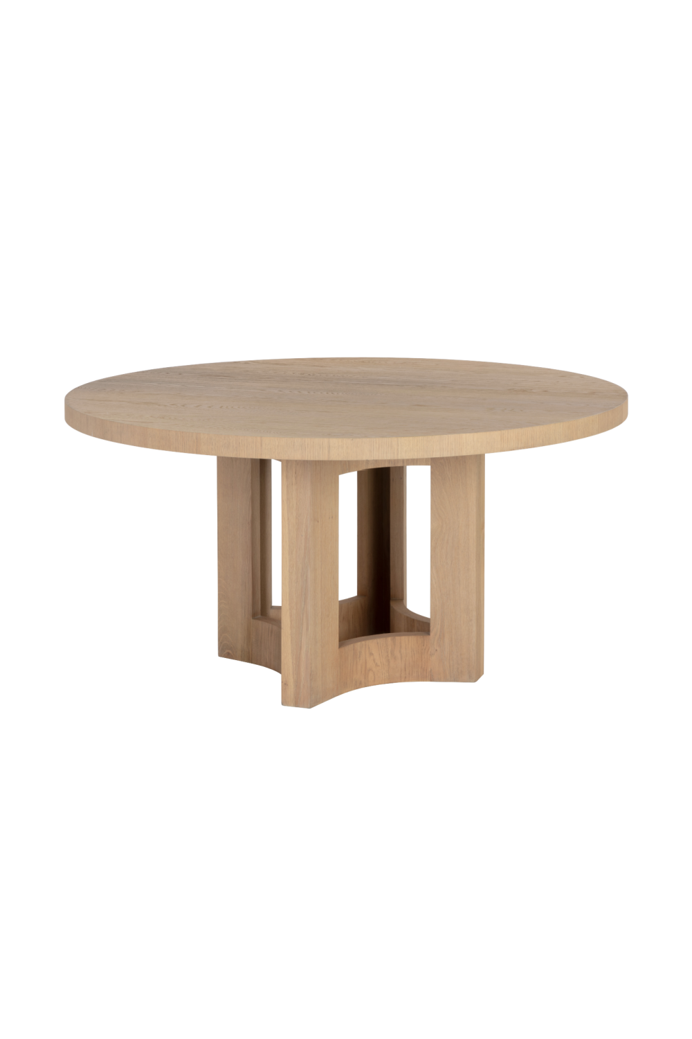 Natural Wood Round Dining Table by Splendido Elma