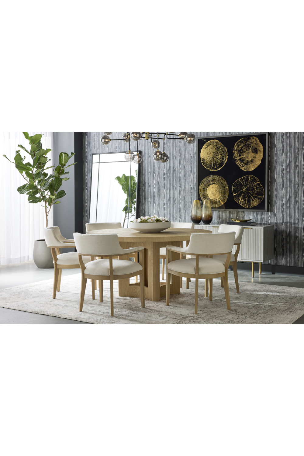 Natural Wood Round Dining Table | Splendido Elma | Oroa.com