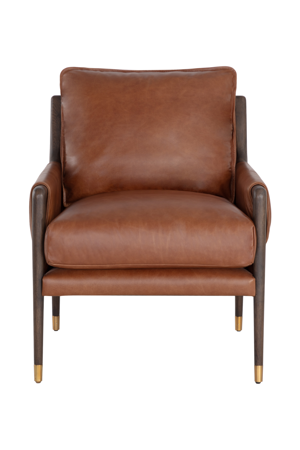Vintage Style Leather Lounge Chair by Splendido Mauti Accent Chair, alternate view 3