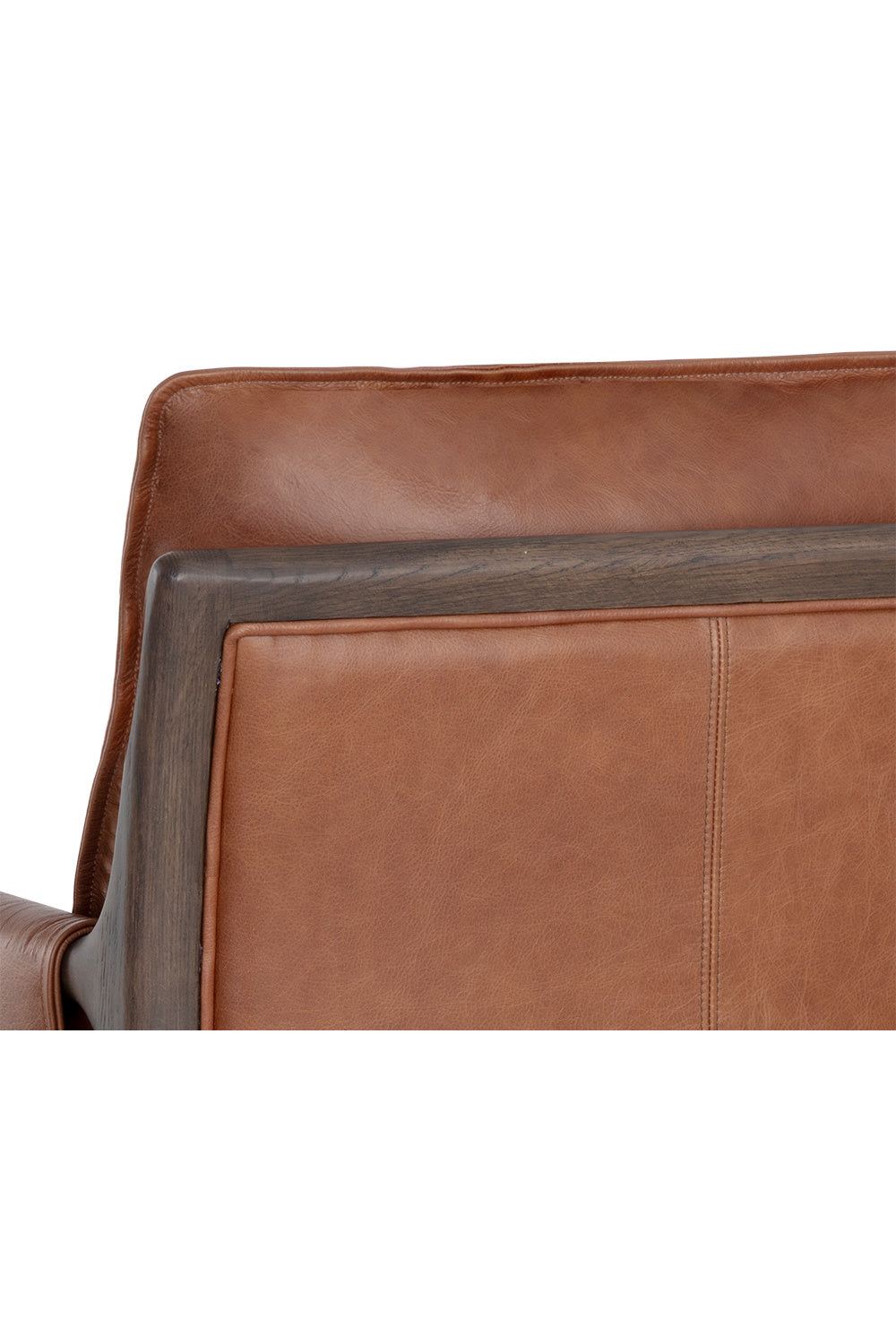 Vintage Style Leather Lounge Chair by Splendido Mauti Accent Chair, alternate view 7