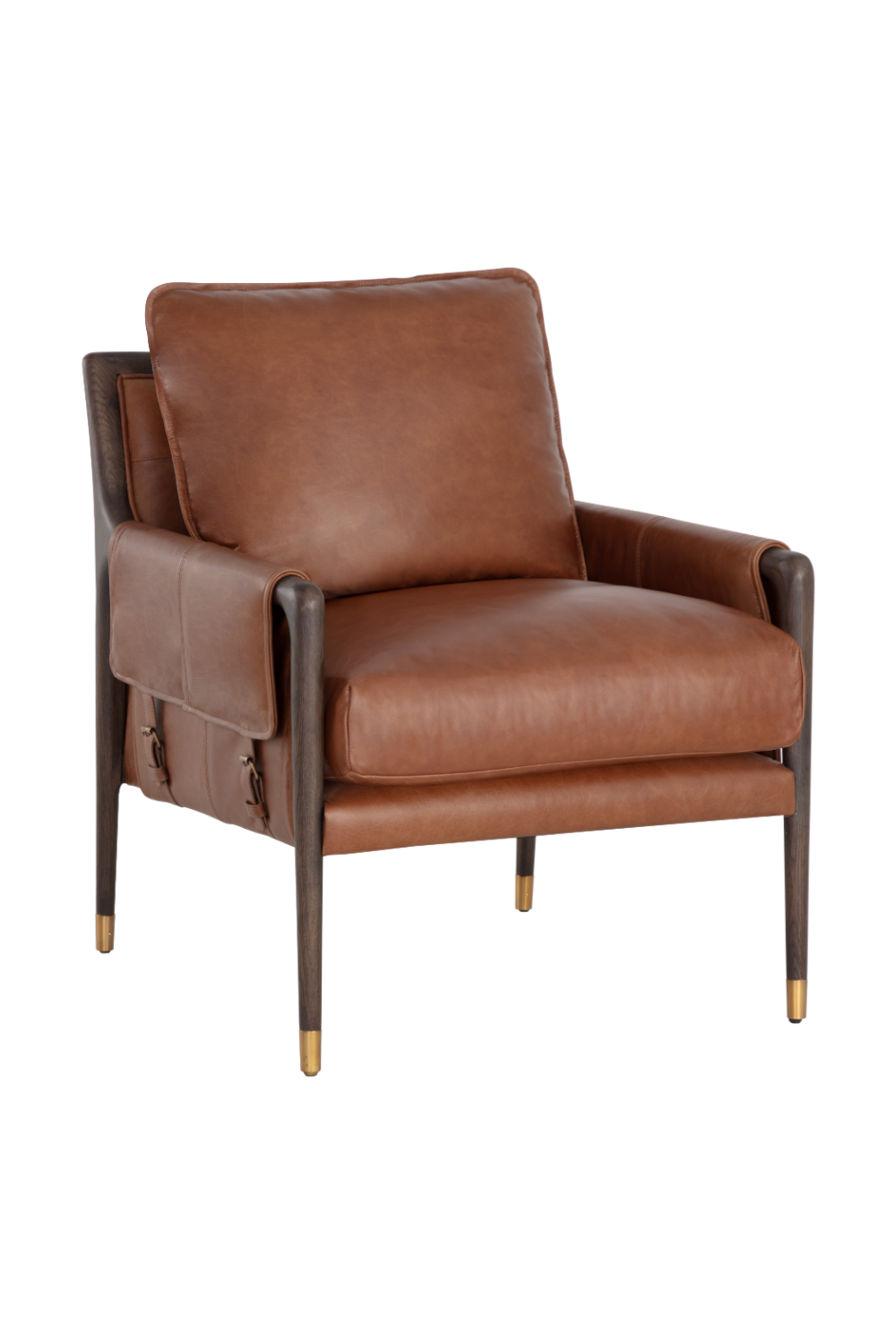 Vintage Style Leather Lounge Chair by Splendido Mauti Accent Chair