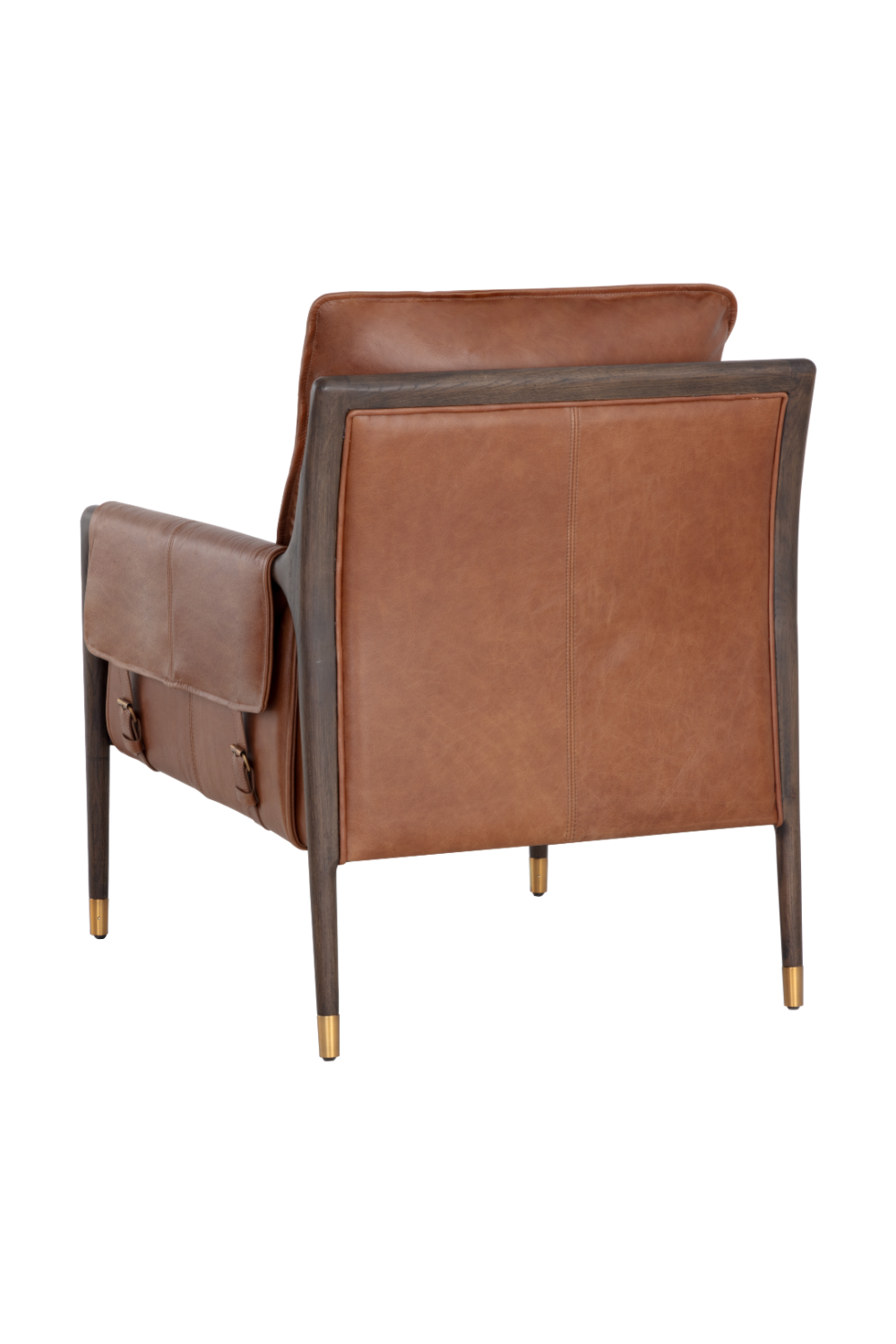 Vintage Style Leather Lounge Chair by Splendido Mauti Accent Chair, alternate view 5
