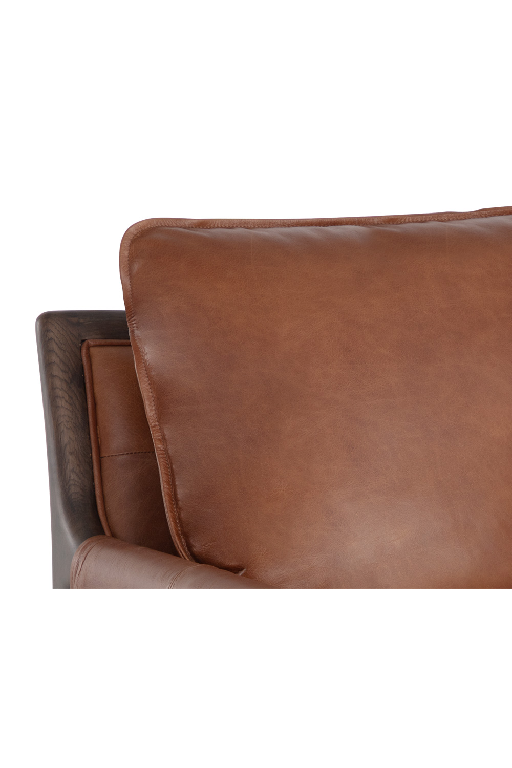 Vintage Style Leather Lounge Chair by Splendido Mauti Accent Chair, alternate view 8