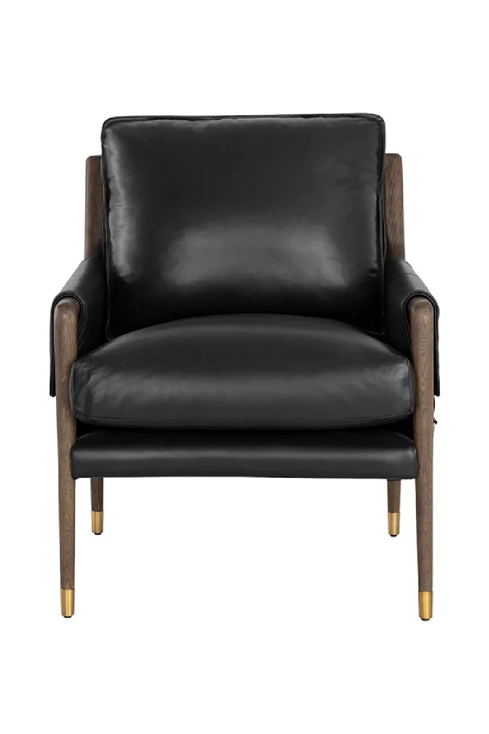 Vintage Style Leather Lounge Chair by Splendido Mauti Accent Chair, alternate view 12