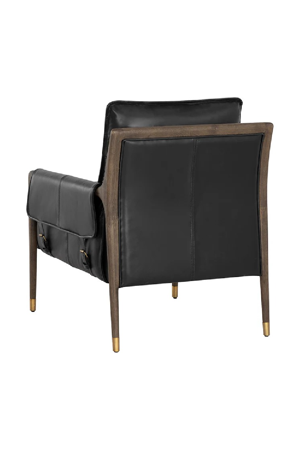 Vintage Style Leather Lounge Chair by Splendido Mauti Accent Chair, alternate view 14