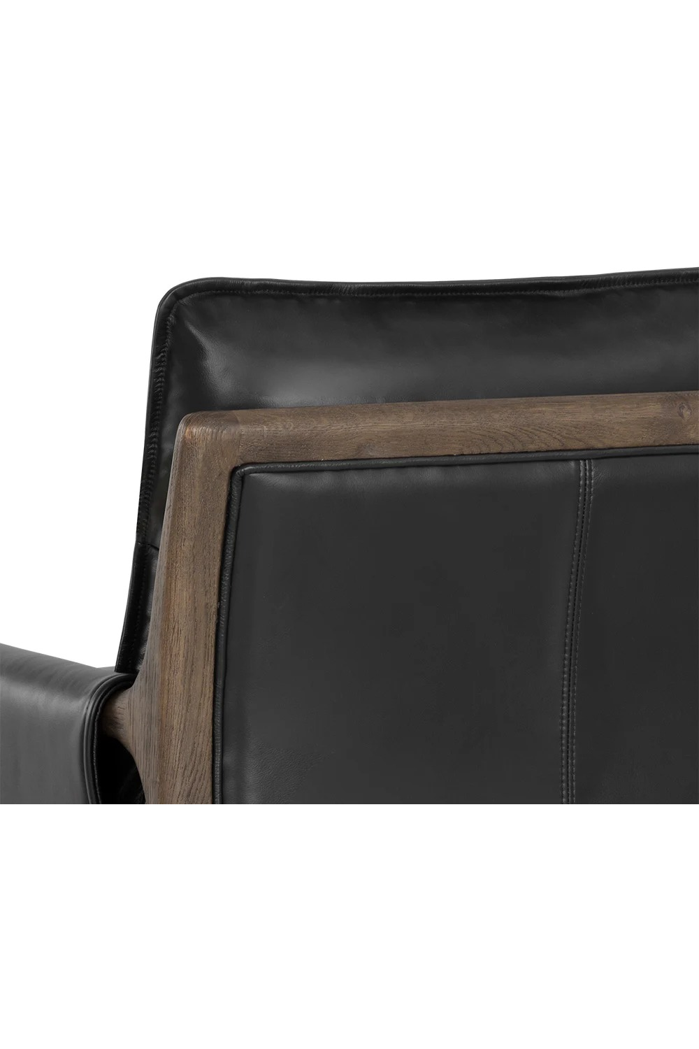 Vintage Style Leather Lounge Chair by Splendido Mauti Accent Chair, alternate view 16