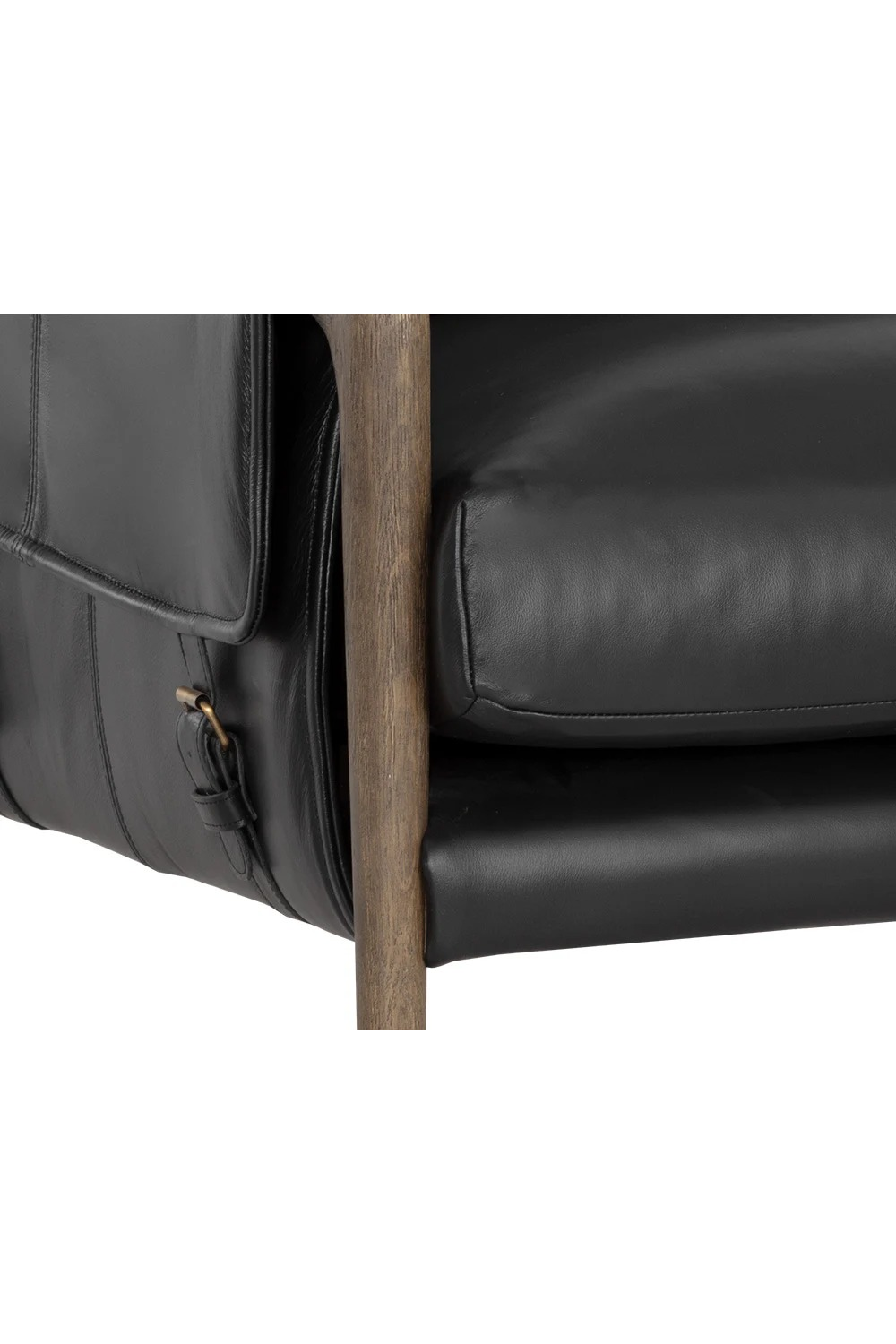 Vintage Style Leather Lounge Chair by Splendido Mauti Accent Chair, alternate view 17