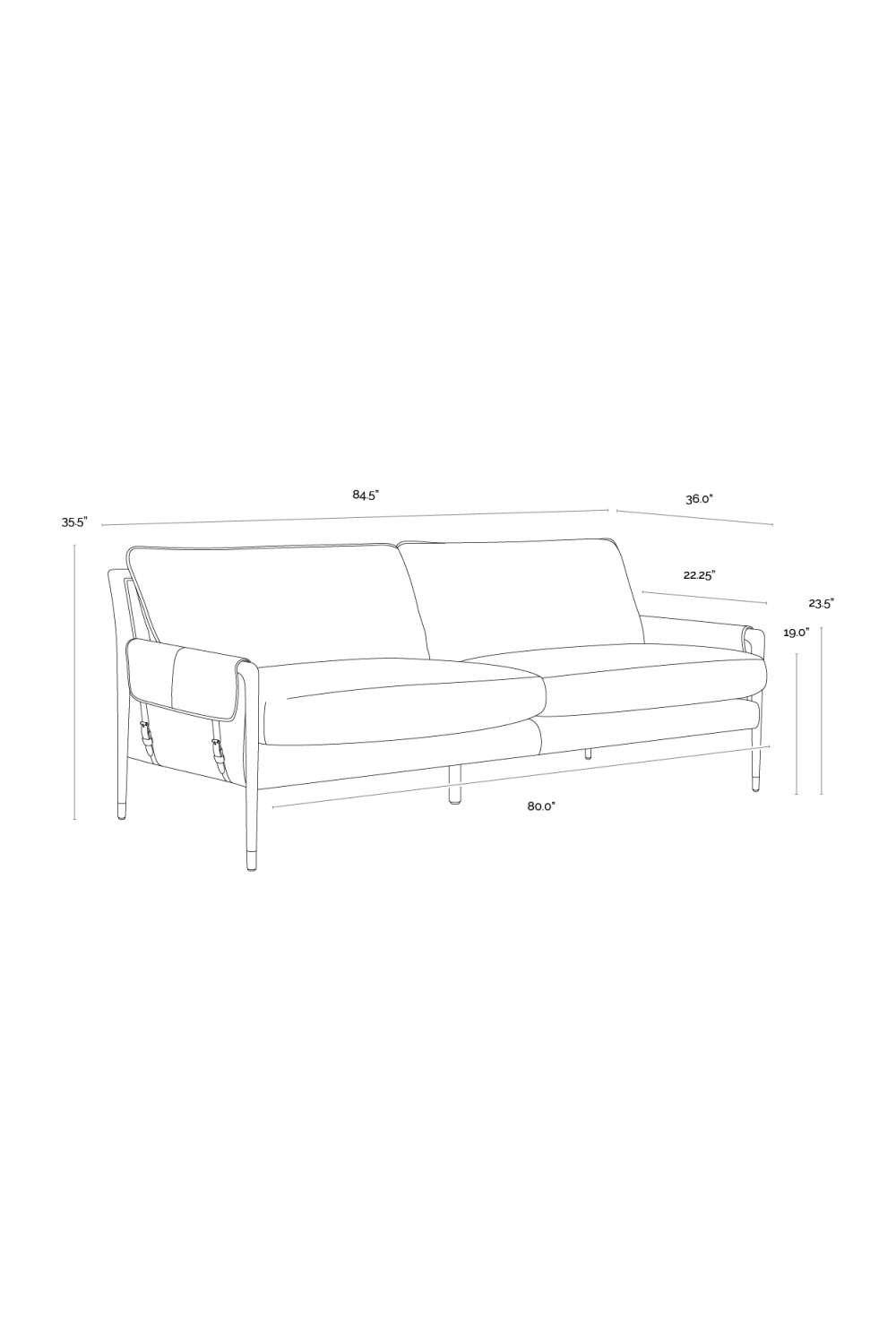 Vintage Style Sofa by Splendido Mauti, alternate view 8