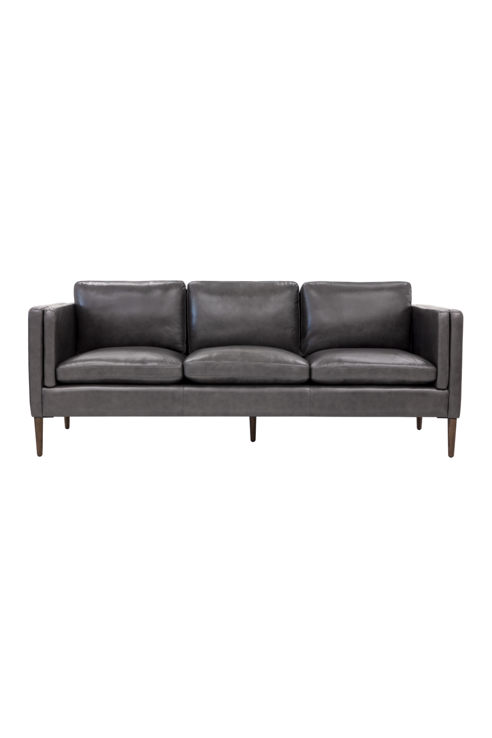 Black Leather Sofa by Splendido Richmond, alternate view 3