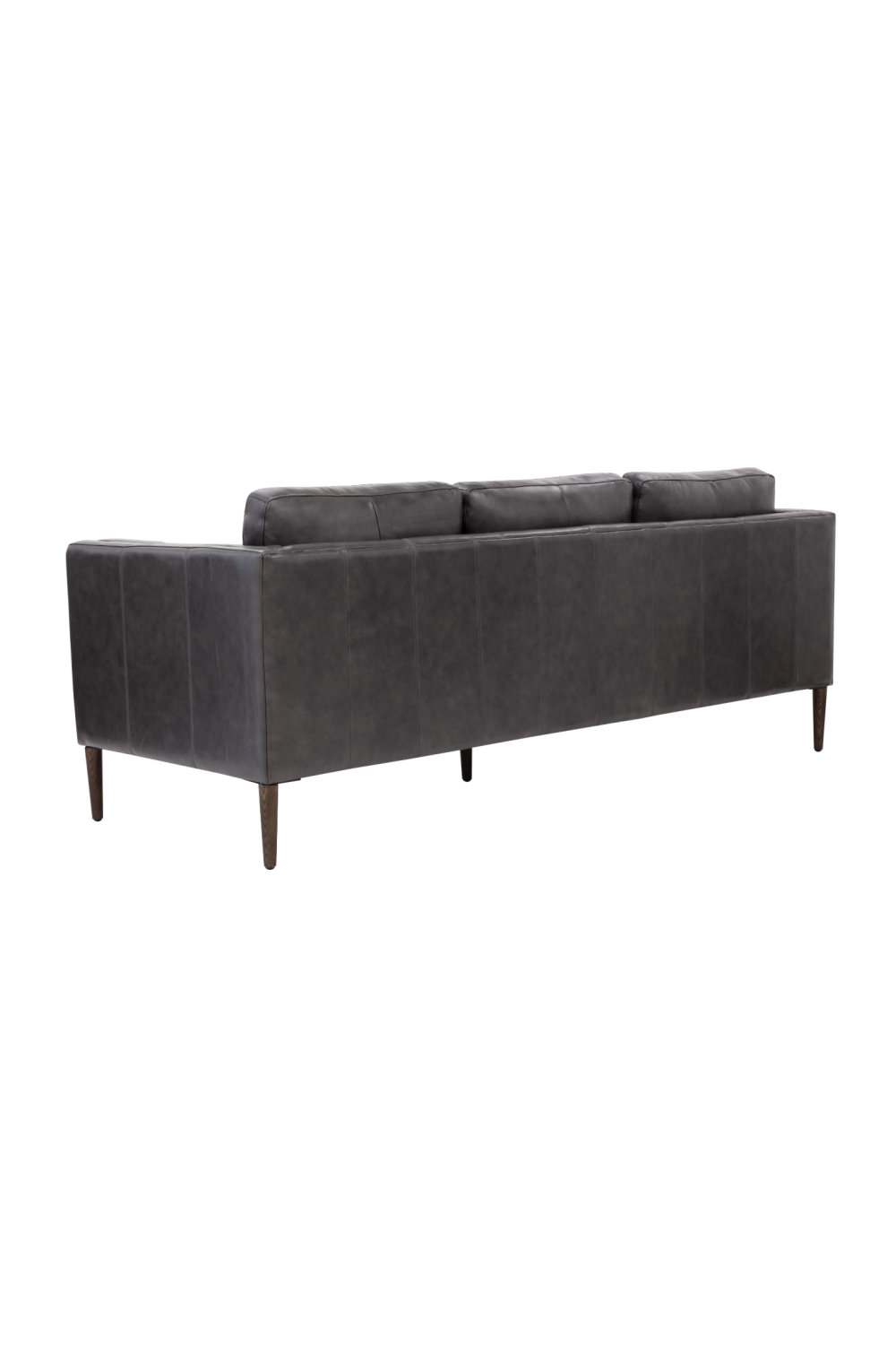 Black Leather Sofa by Splendido Richmond, alternate view 4