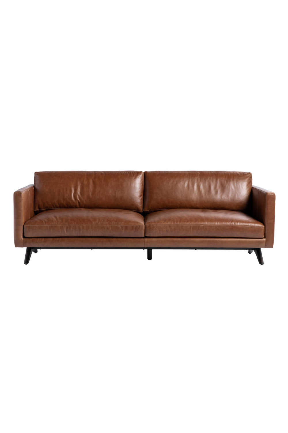 Oak‑Leg Leather Sofa by Splendido Rogers, alternate view 3