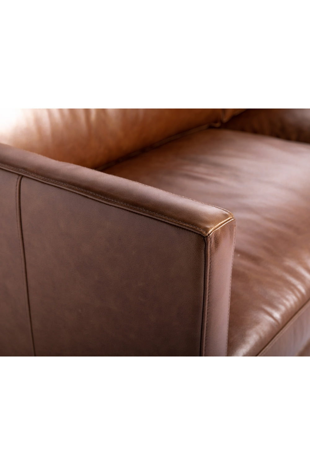Oak‑Leg Leather Sofa by Splendido Rogers, alternate view 4
