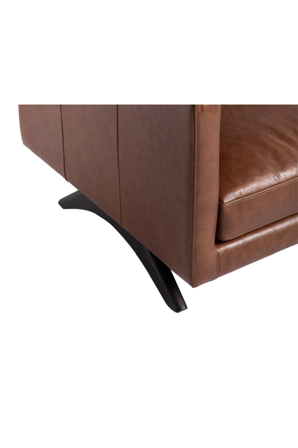 Oak‑Leg Leather Sofa by Splendido Rogers, alternate view 6