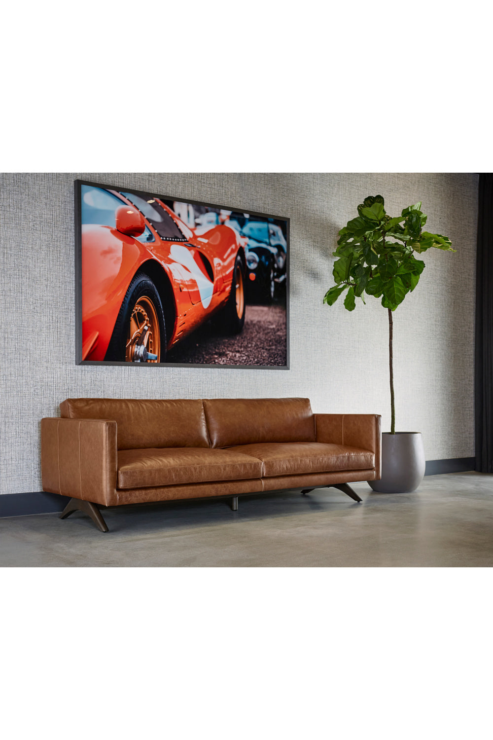 Oak‑Leg Leather Sofa by Splendido Rogers, alternate view 7