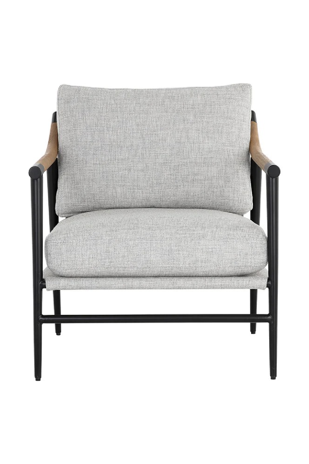 Light Gray Fabric Lounge Chair by Splendido Meadow Accent Chair, alternate view 3
