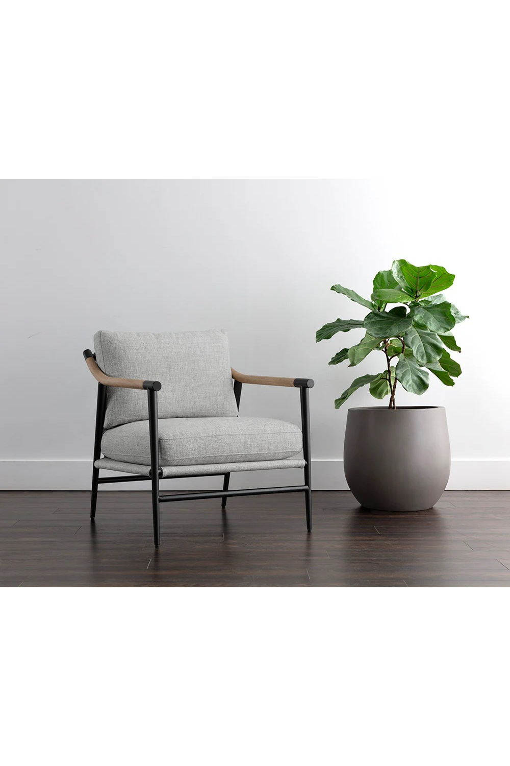 Light Gray Fabric Lounge Chair by Splendido Meadow Accent Chair, alternate view 10