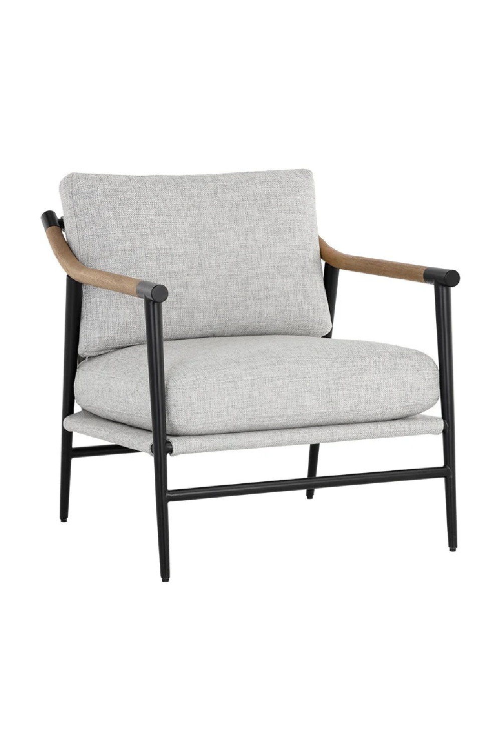Light Gray Fabric Lounge Chair by Splendido Meadow Accent Chair