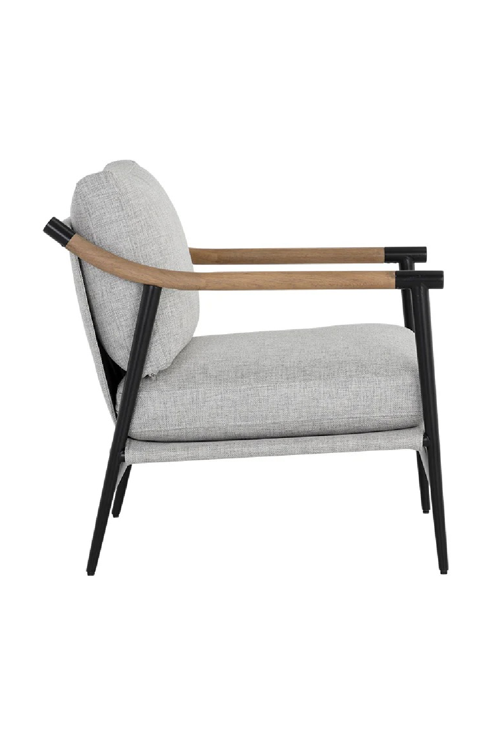 Light Gray Fabric Lounge Chair by Splendido Meadow Accent Chair, alternate view 4