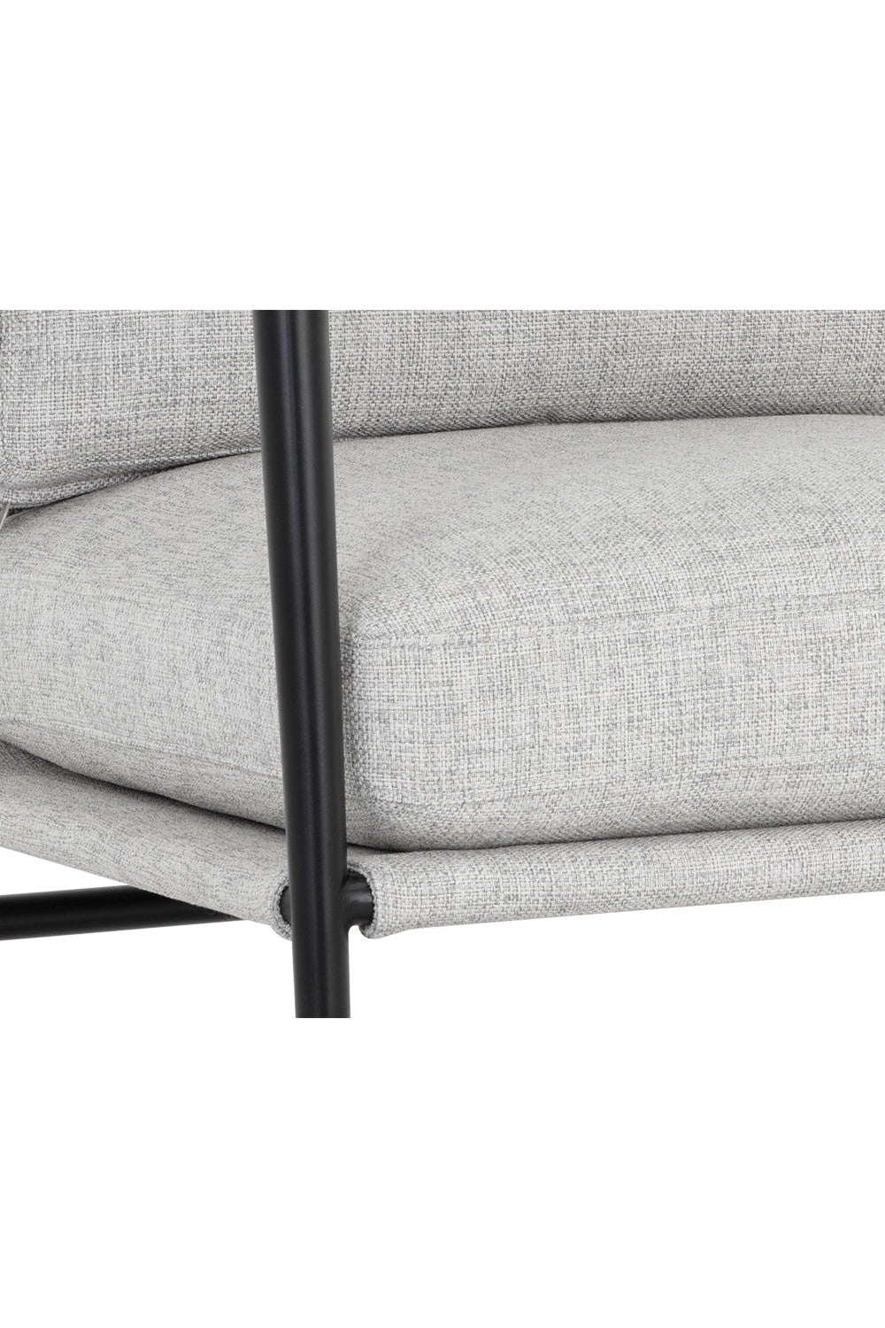 Light Gray Fabric Lounge Chair by Splendido Meadow Accent Chair, alternate view 7