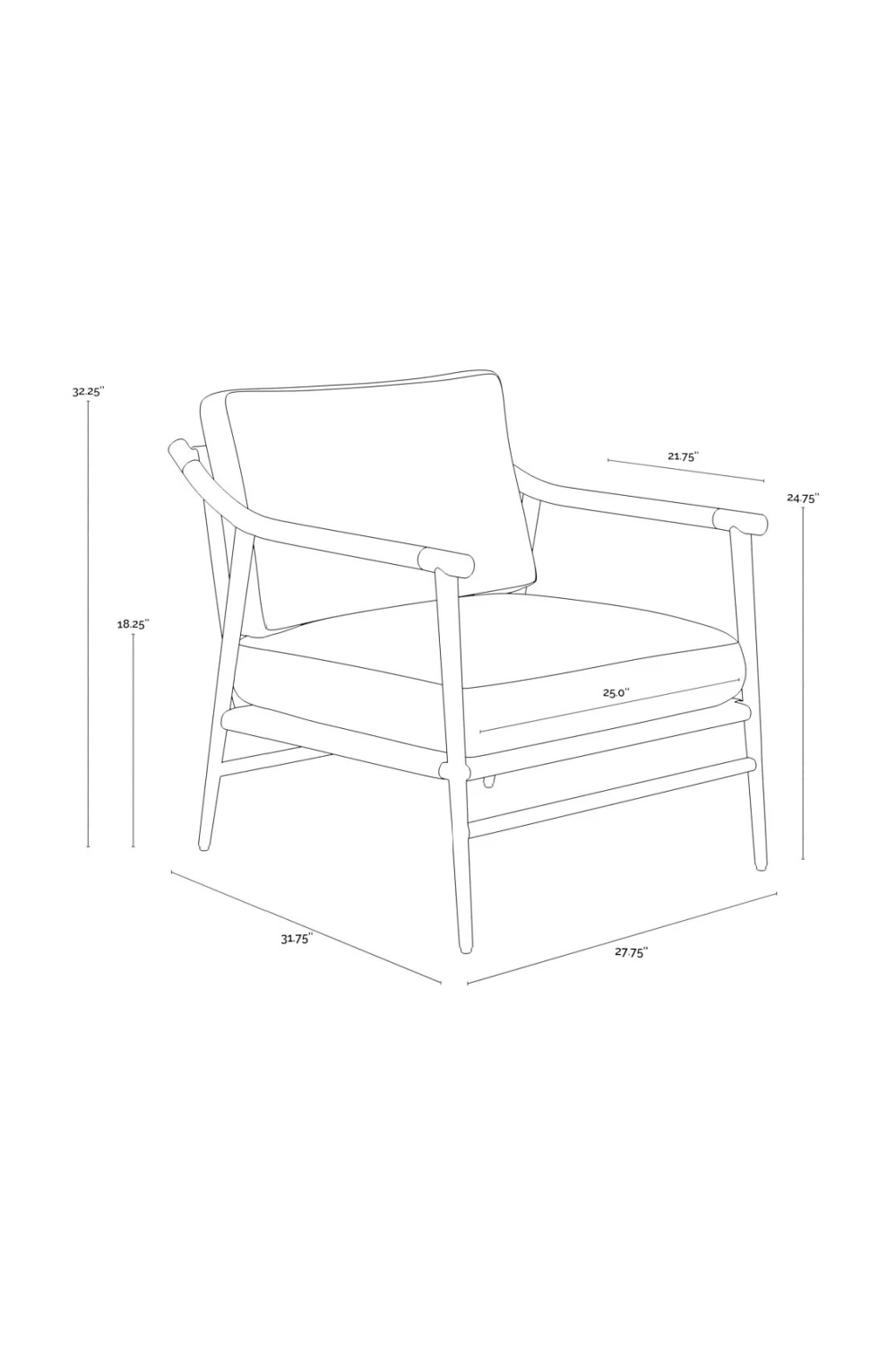 Light Gray Fabric Lounge Chair by Splendido Meadow Accent Chair, alternate view 9